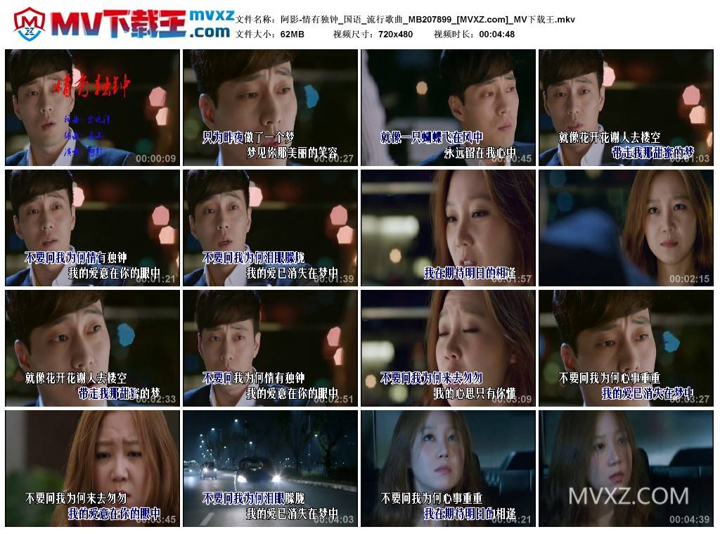 阿影-情有独钟_国语_流行歌曲_MB207899